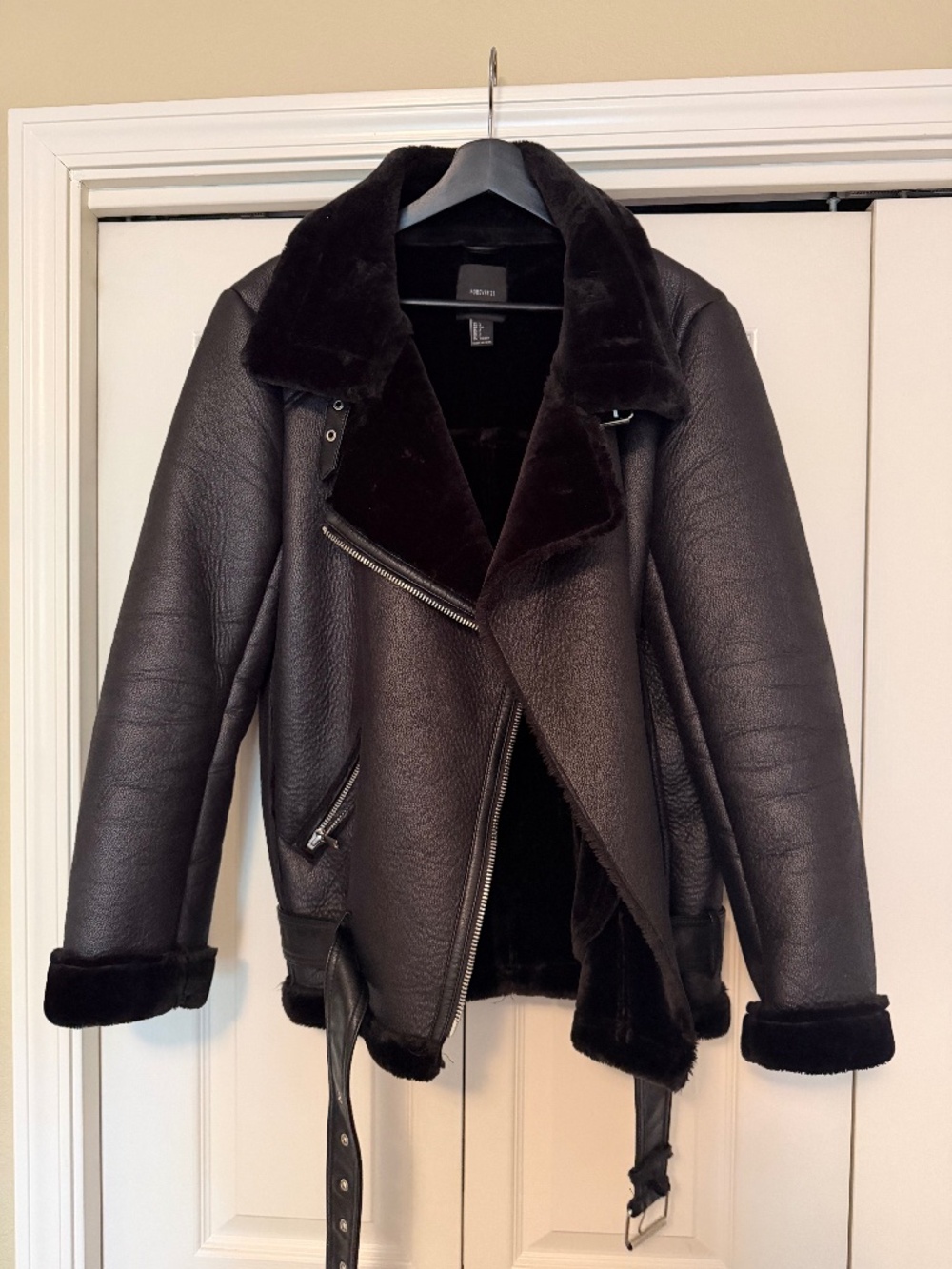 Forever 21 Faux Shearling Moto Jacket